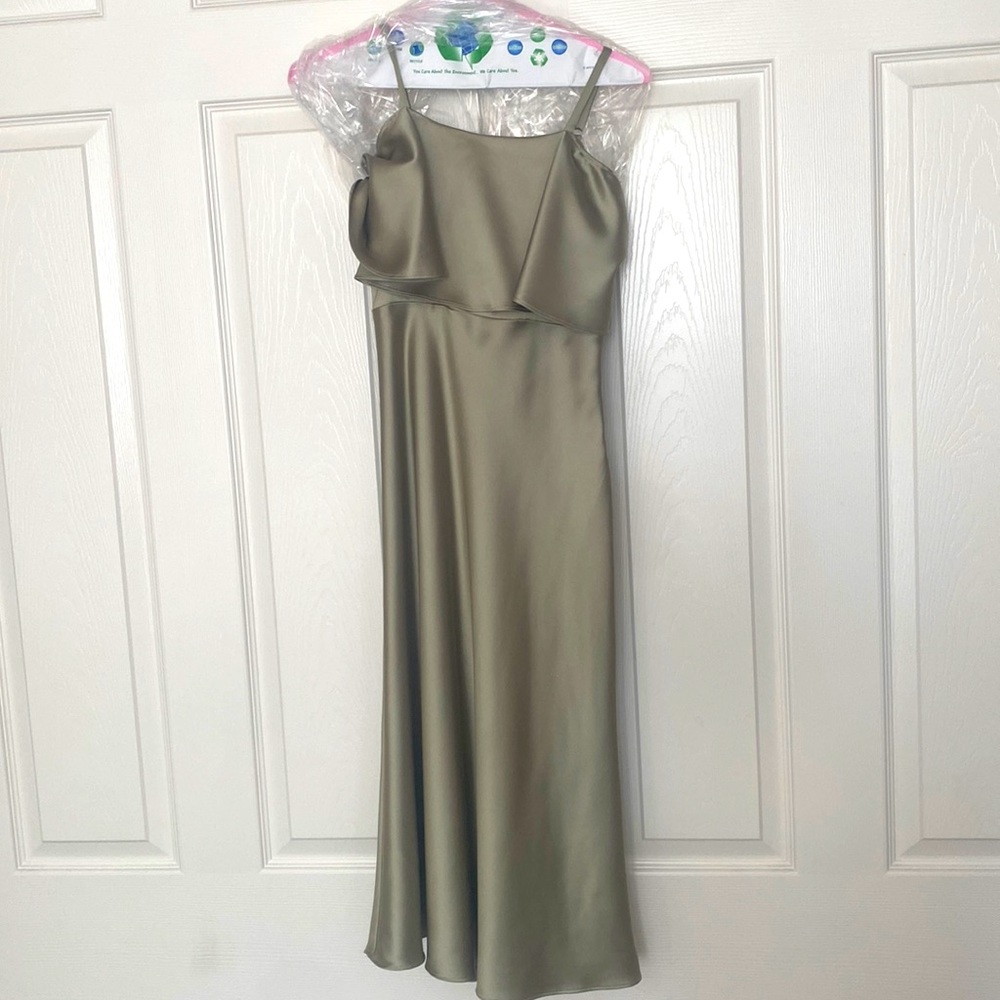 Revelry Junior silver sage dress